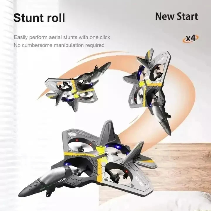 V17 Kid Electric RC Airplane Fly Glider Aeroplane 2.4G Remote Control Mini Drone Brushless Foam Fighter Jet Hover 4DRC Toy Gift