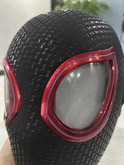 Mascara Miles Spiderman Headgear Cosplay Moving Eyes Electronic Mask Spider Man 1:1 Remote Control Toys For Adults Kids Gift