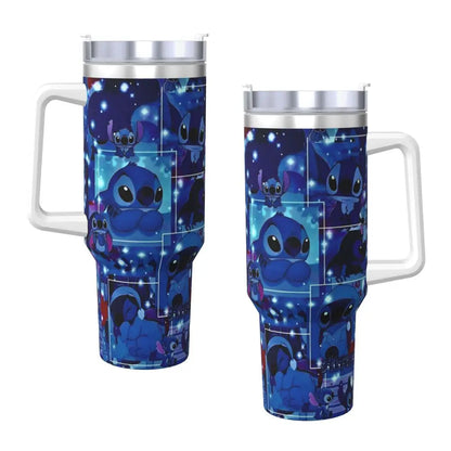 Custom Stitch Stainless Steel Tumbler Travel Mugs Cup Large Coffee Mug Portable Cold Drink Milk Tea Water Bottle