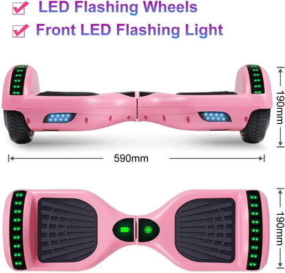 Hoverboard Kids Ages 6-12, with Built-in Bluetooth Speaker and 6.5 Colorful Lights Wheels, Safety Certified Self Balancing