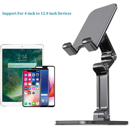 Three Sections Foldable Desk Mobile Phone Holder For iPhone for iPad Tablet Flexible adjustable Lazy phone holder ABS material