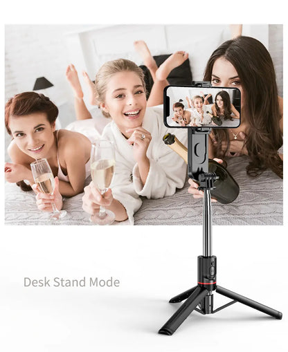 Selfie Stick Tripod with 3 Colors Fill Light Foldable Tripod with Bluetooth Wireless Remote for Xiaomi iPhone Samsung Smartphone