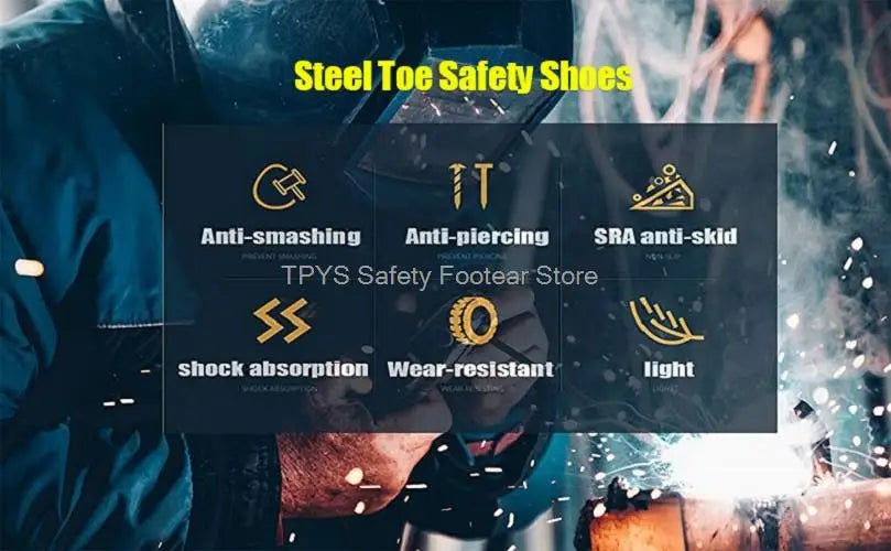 Air Cushion Work Shoes Men Steel Toe Safety Shoes Man Anti Smash Puncture Proof Safety Work Shoes Men Women Indestructible Shoes