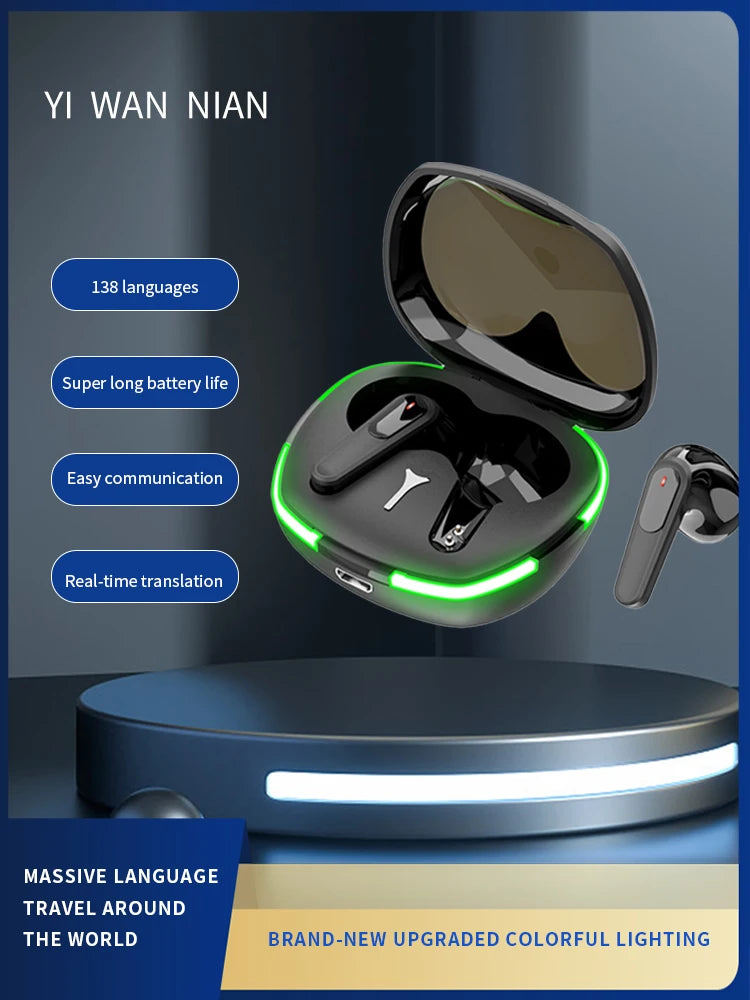 New Wireless translation earbuds multi-language overseas travel meeting face-to-face real-time translation AP19Bluetooth headset