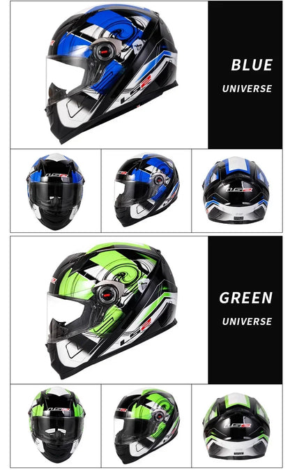 LS2 Clown full face motorcycle helmet ls2 FF358 motocross racing man woman casco moto casque ECE Approved