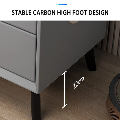 Nightstand Touch Sensing Led Light Dual Usb Smart Wireless Charger Speaker Design Fingerprint Lock Bedside Table Cabinet