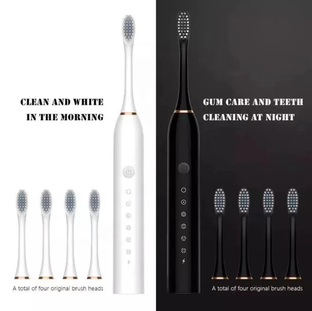 Sonic Electric Toothbrush for Adults IPX7 Waterproof DuPont Brush Head USB Rechargeable High Frequency Cleaning 6 Cleaning Modes