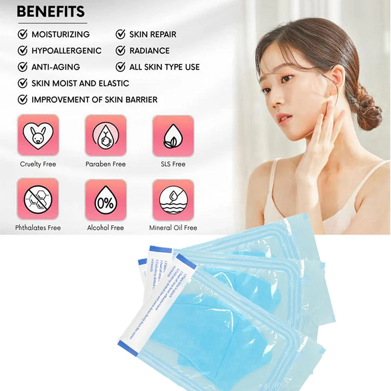 3/5Bags Highlevel Collagen Film Soluble Face Serum Mask Hydrolyzed Anti Aging Face Neck Mask Patches Lift Moisturizing Skin Care