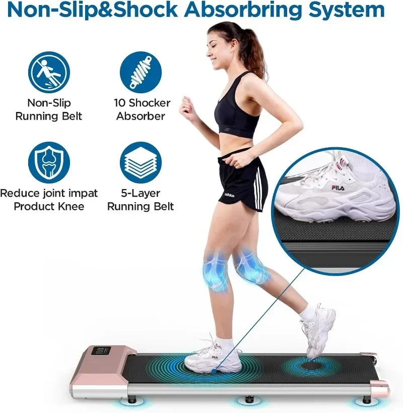 Walking Pad Treadmill 2 in 1 Under Desk Treadmill for Home Portable Desk treadmill Remote Control & LED Display