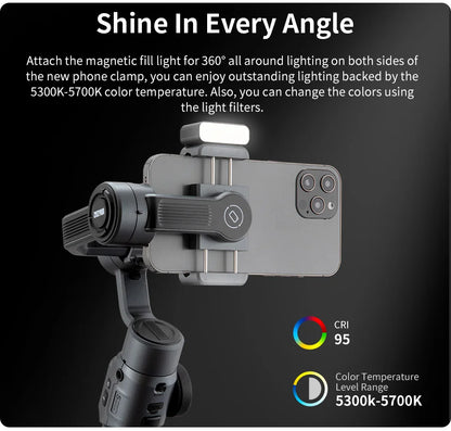 ZHIYUN Smooth 5 Gimbal Phone Handheld Stabilizer 3-Axis Portable Smartphone for iPhone 15 / Huawei / Xiaomi