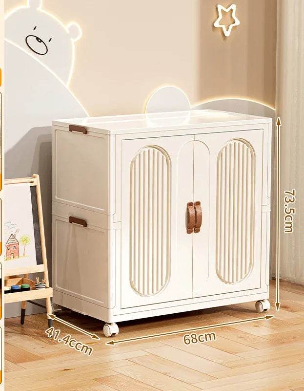 Children's Wardrobe Bedroom Closet Cabinet Baby Storage Box Toy Clothes Organizer Locker Folding Sorting Partition Wardrobe ﻿﻿ - MarvelouStoree