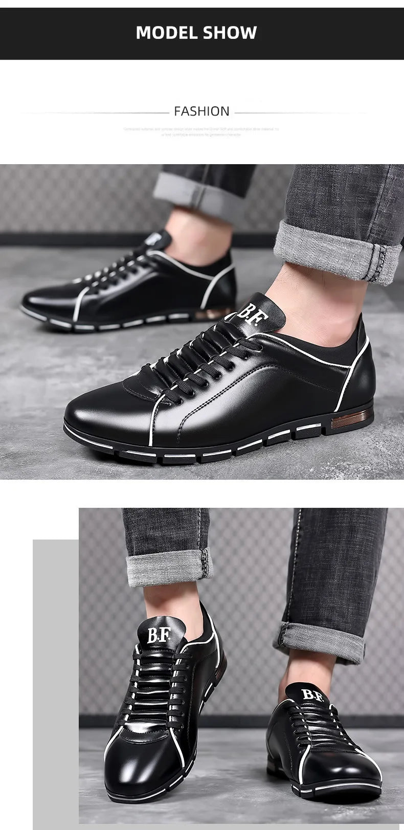 Luxury Man Casual Leather Shoes Spring Autumn New Fashion Leather Shoes British Style Men's Business Shoes Flat Working Footwear