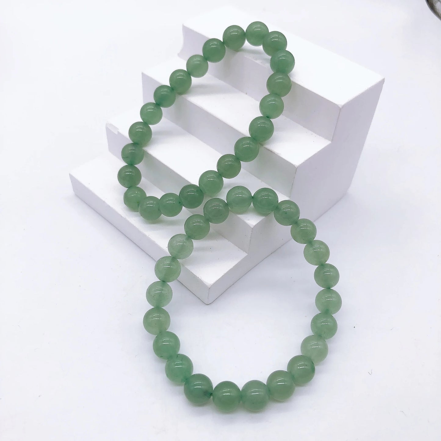 Natural Green Aventurine Beaded Bracelet Rock Crystal Stone Reiki Healing Beads Fashion Bangles Yoga Jewelry Home Decor Gift