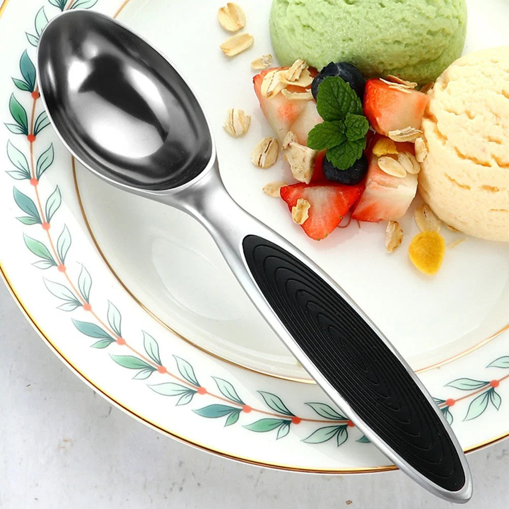 Ice Cream Scoop Zinc Alloy Ice Cream Scoop Stonego Spoon with Non-Slip Handle for Cookie Dough Gelato Sorbet Sundaes