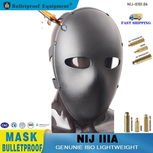 Bulletproof Full-Face Mask Body Armor Mask NIJ Level IIIA 3A Aramid Code Mask Visor Shield Ballistic Visor - MarvelouStoree