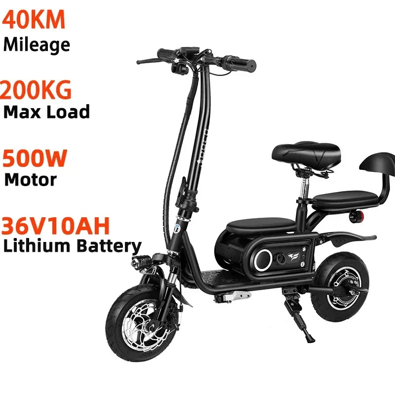 Folding Electric Scooter Three-wheel For The Elderly And Disabled Travel Mini Small With Backrest Mobility Scooter Parent-child