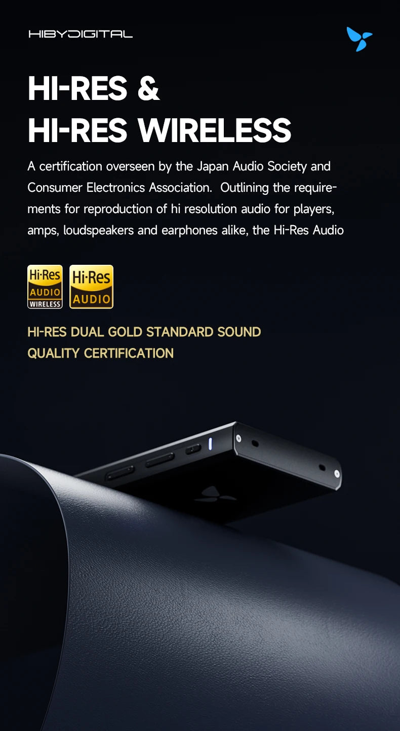 HiBy Digital M300 Android 13 Music Player MP3 HiFi Audio Bluetooth WiFi USB DAC DSD FM Radio Dual Mic Built-in Speaker IPS 29hr