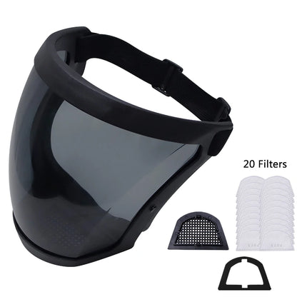 Full Face Protector Shield Reusable Dustproof Anti-fog Mask Safety Shield Mask Transparent Kitchen Tools Work Protection Mask