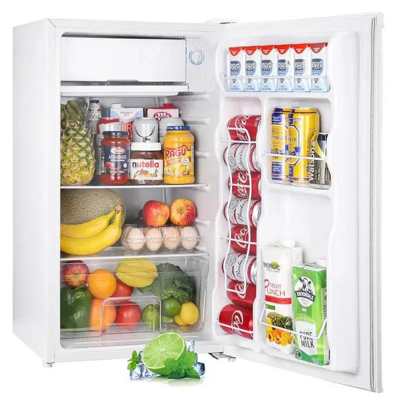 Upstreman 3.2 Cu.Ft Mini Fridge with Freezer, 5 temperature settings, Energy Saving, Single Door Refrigerator - MarvelouStoree