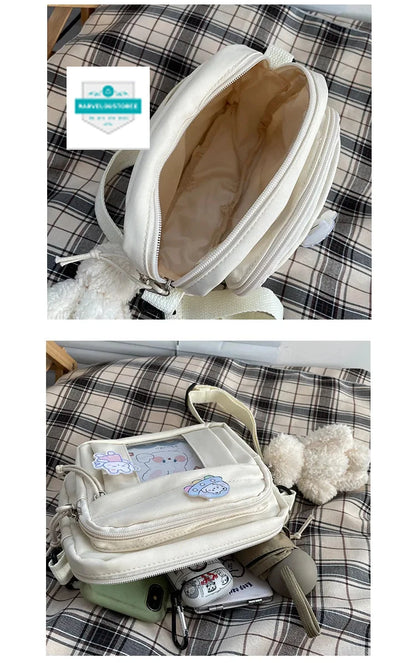 New Kawaii Bag Girls 2024 New JK Transparent Bag Small Crossbody Bag For Women Purses and Handbags Shoulder Bag Itabag Bolso