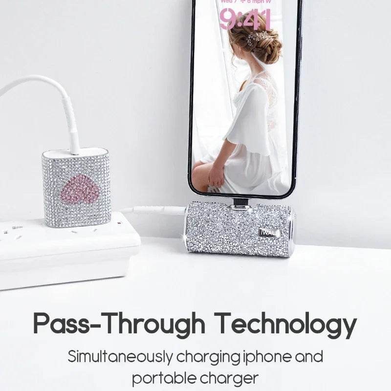 iWALK Portable Charger Power Bank 4500MAh Ultra Compact Cute Shining Power Bank Fast Charge External Battery for IPhone＆Android - MarvelouStoree