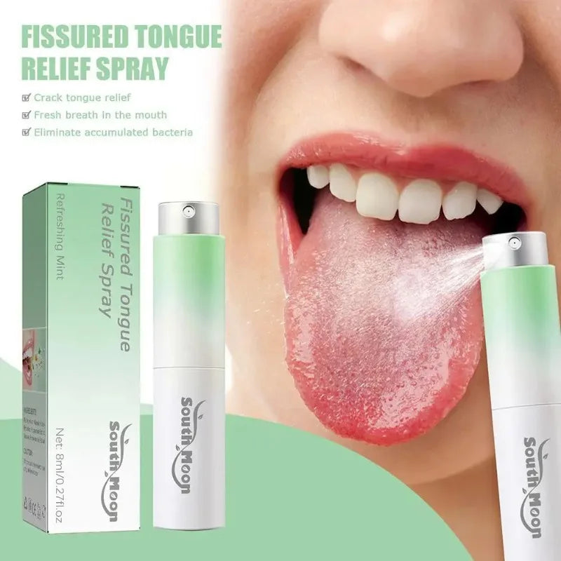 Fissured Tongue Relief Spray Breath Freshener Spray Regulates Health Mint Natural Flavor Care Oral Essence Mouth Health