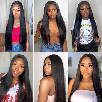 Ready to Wear Glueless Wig Straight 13x6 Transparent Lace Frontal Wig 30 34inches Human Hair Bone Straight 6x4 Lace Frontal Wigs