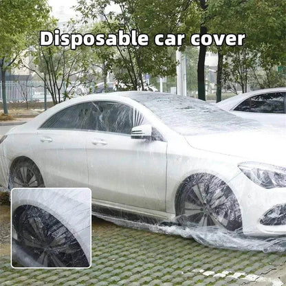 Car Clothing Disposable Car Clothing Film Material Car Cover Transparent Thickened Dustproof Rain Proof Dust Proof - MarvelouStoree