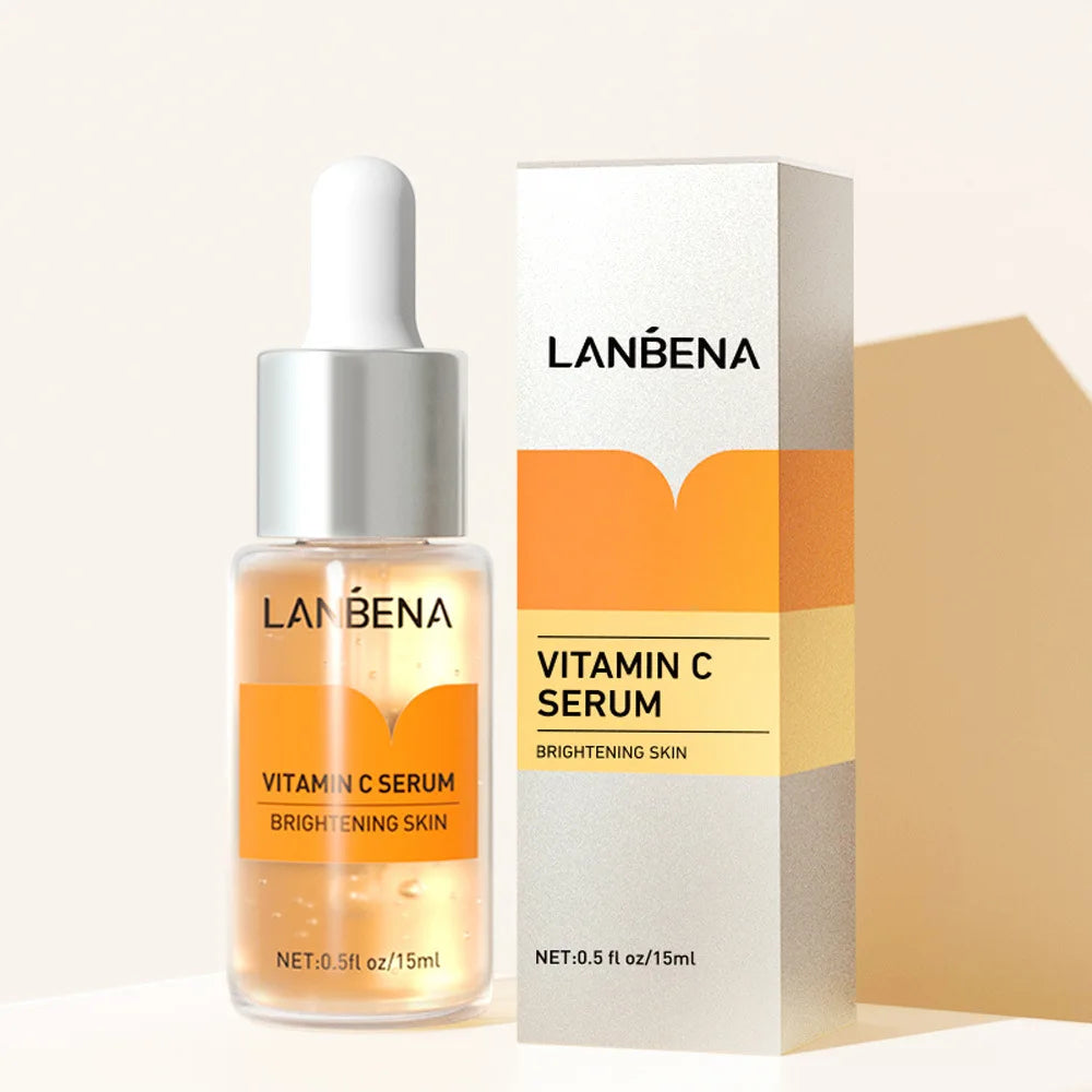 LANBENA Hyaluronic Acid Vitamin C Six Peptide Pore and Acne Treatment Serum Deep Hydration Brighten Skin Anti-Aging Essence