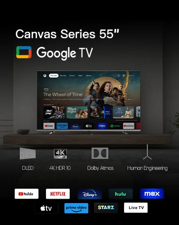 TV Google TV 4K UHD with Google Play and Google Cast Built-in, HDR 10, Dolby Vision Dolby Atmos, MEMC, Voice Remote, Stream Live