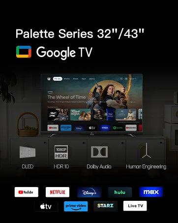 TV Google TV 4K UHD with Google Play and Google Cast Built-in, HDR 10, Dolby Vision Dolby Atmos, MEMC, Voice Remote, Stream Live