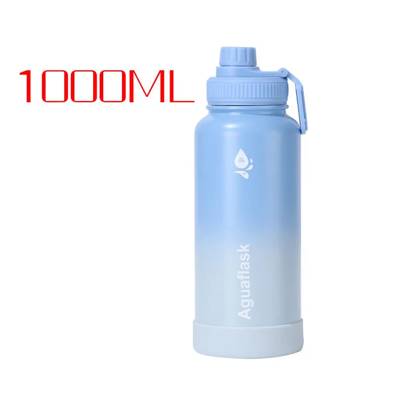 32OZ Large Capacity Thermo Bottle 1000ML Stainless Steel Thermal Thermo Water Portable Vacuum Mug Thermos Insulated Cup Tumbler