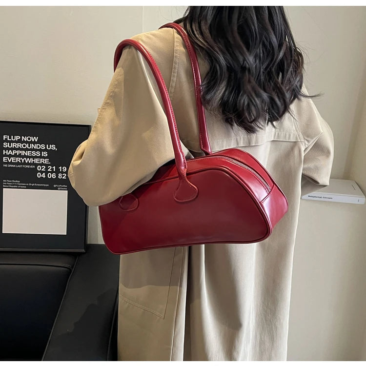 Advanced Sense Retro Pu Zipper Ladies Shoulder Bags Trend 2024 Light Luxury Hot Sale Bags for Women New Bolsas Femininas