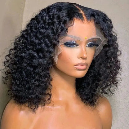 Wear And Go Bob Wigs For Women Human Hair 180% Water Wave Glueless Wig Ready To Go Human Hair Wigs Pre Cut Lace Air Wig Sale 180