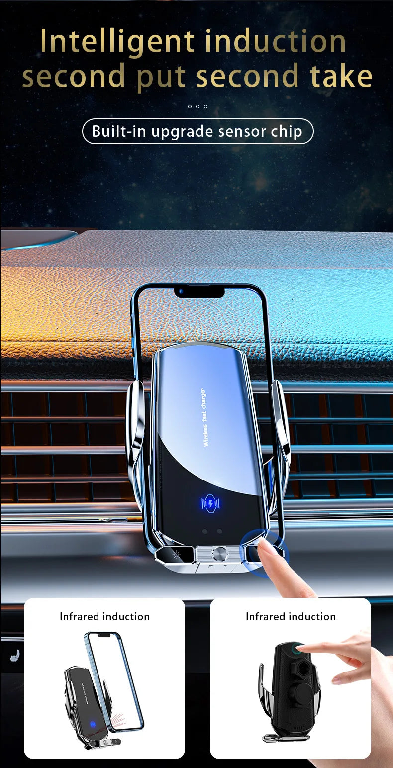 Car Wireless Charger Magnetic Fast Charging Station Air Vent Stand Car Phone Holder Mount For iPhone 15 14 13 12 Samsung Xiaomi