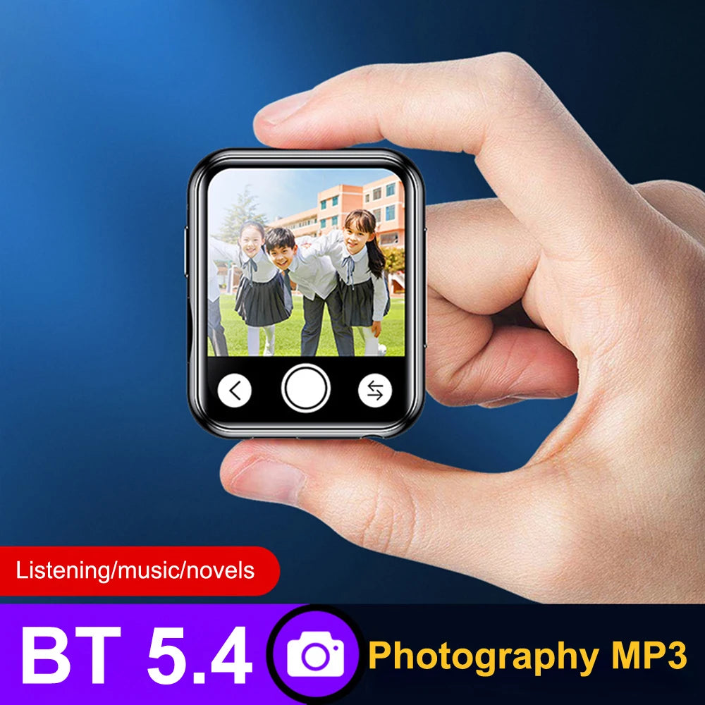 64GB MP3 Music Player Bluetooth 5.4 HiFi MP4 Full Touch Screen Built-in Speaker Recorder Camera Portable Video Player FM/E-book