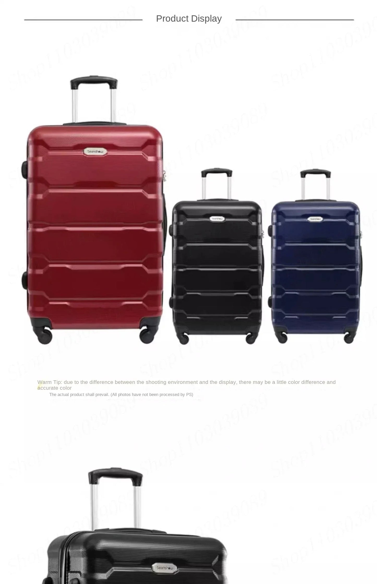 Large Capacity Suitcase Set 4 Pieces Rolling Suitcase Spinner Wheels Carry-on Luggage TSA Combination Lock Zipper Trolley Case