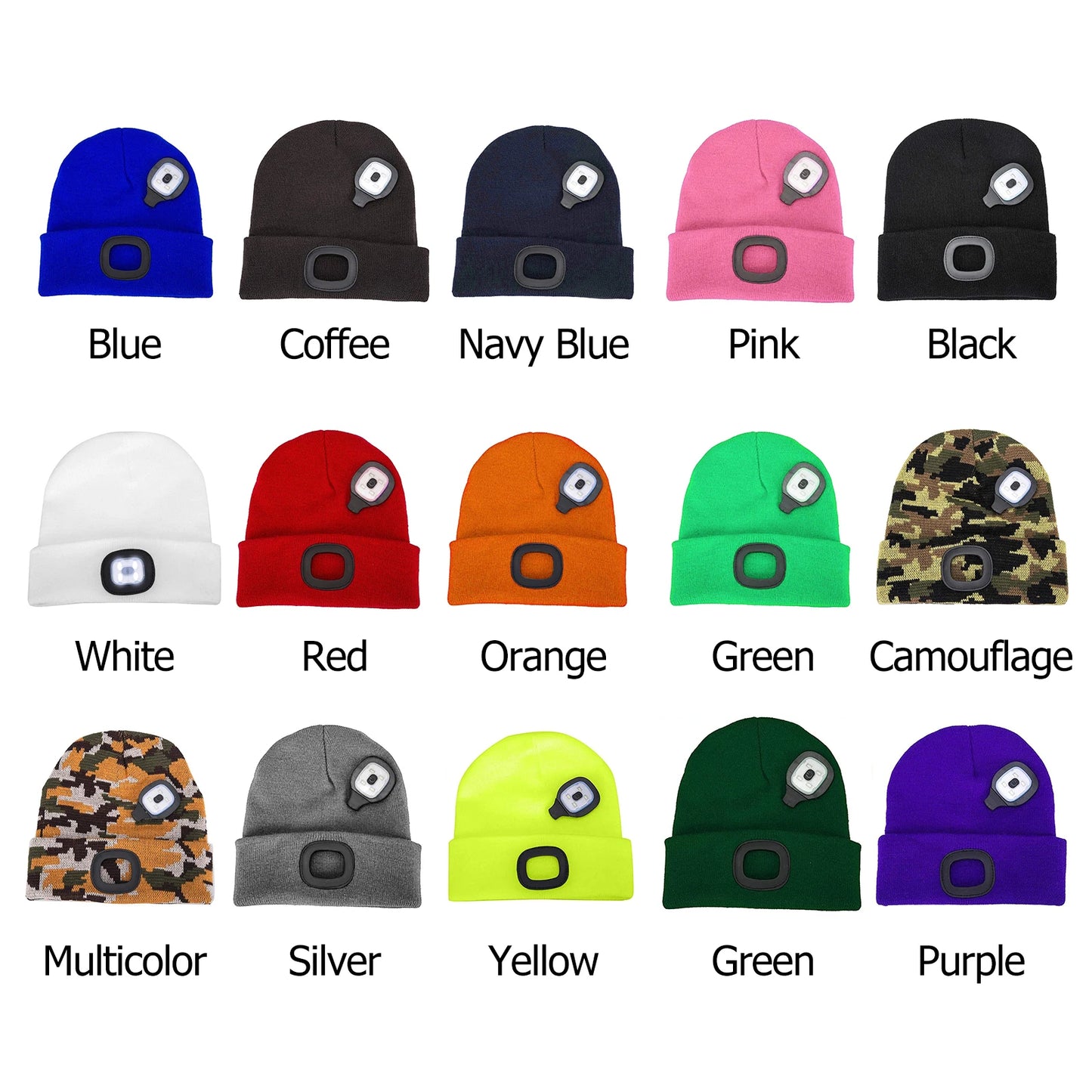 LED Beanie Hat with Light,USB Rechargeable Hands Free 4 LED Knitted Headlamp Cap