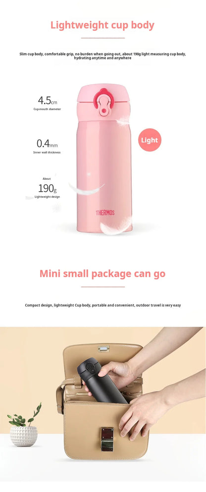 THERMOS insulated cup, vacuum flasks 350ml-500ml termos stainless steel car water bottle, male and female student Thermal cups