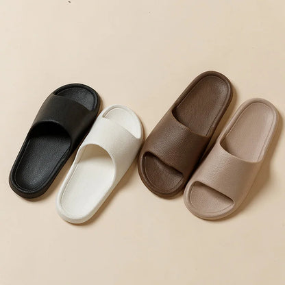 Thick Platform Bathroom Home Slippers Women Fashion Soft Sole EVA Indoor Slides Men sandals 2023 Summer Non-slip Flip Flops