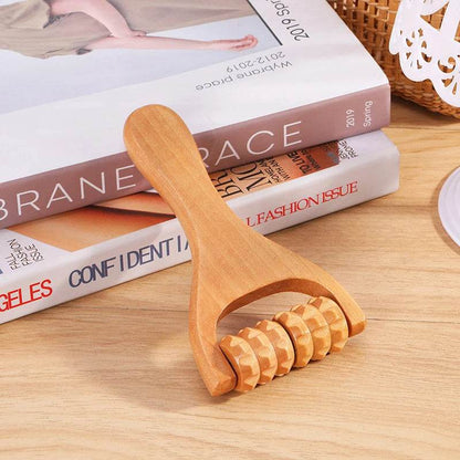 Wooden Roller Massager Neck Shoulder and Leg Universal Hand Massager Massage Tool Foot Massager - MarvelouStoree