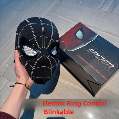 MINISO Spider Man Mask Mobile Eye Electronic Spider Man Desktop Decoration Sculpture Remote Control Christmas Gift For Adult