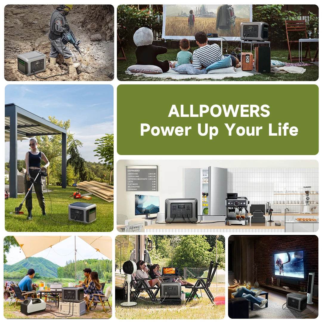 ALLPOWERS R2500 Portable Power Station 2016Wh Expandable to 20kWh LFP Battery 2500W Emergency Household / Outdoor Power Supply - MarvelouStoree