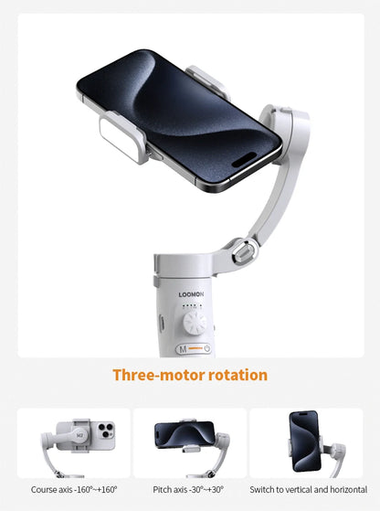 Stabilizer 3-Axis Handheld Gimbal Stabilizer for Smartphone Tiktok Iphone Xiaomi Smartphone live M2-1 New 360 Rotation