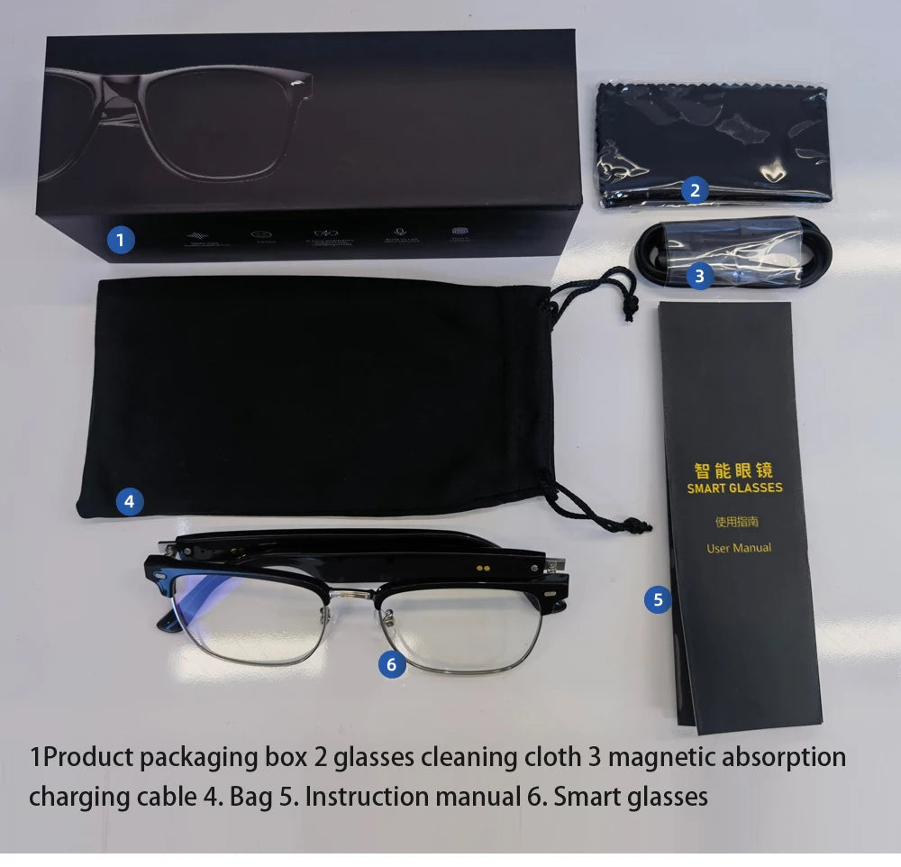 fashion anti blue-ray G05 smart sunglasses BT5.3 AI music play phone call touch glasses AR wireless smart glasses