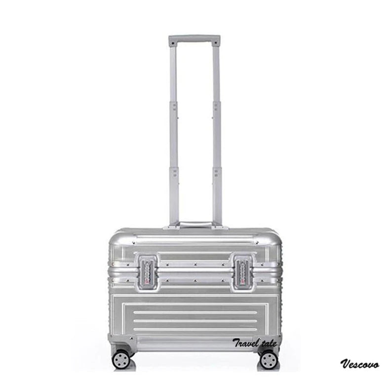 Carrylove Aluminum Spinner 18" Camera Trolley Suitcase Pilot Luggage Bag Photography Suitcase On Wheels