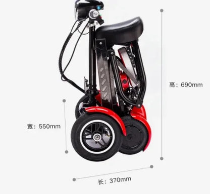 Elder People Cheapest Lithium Battery mini foldable  luggage electric scooter with seat for adults