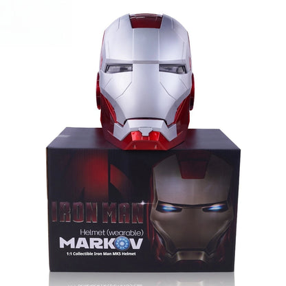 2024 New 1:1 Collection Iron Man Mk5 Helmet Black Gold Black Silver Touch Luminous Cool Handsome Helmet Halloween Birthday Gift