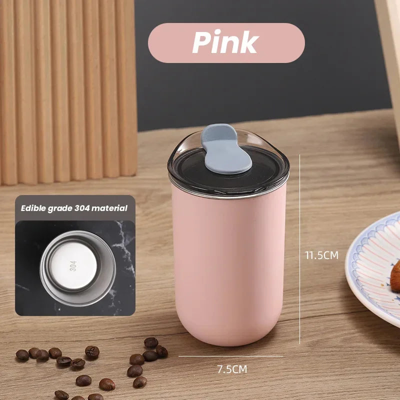 300 Ml Double-wall Insulated Coffee Mug Espresso Non-slip Leak-proof Outer Plastic 304 Stainless Steel Insulation Coffee Mug