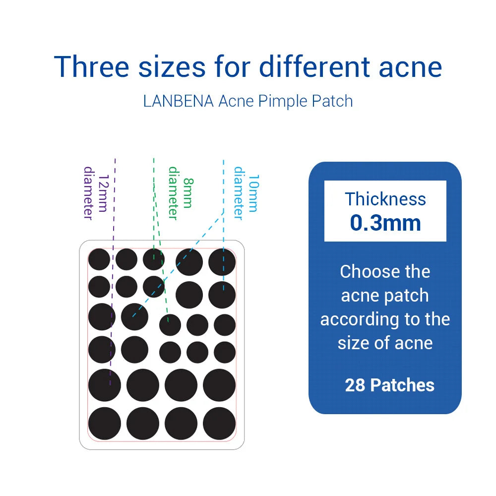 LANBENA Invisible Acne Pimple Patch Face Mask Acne Pimple Blemish Removal Stickers Acne Treatment Master Daily / Night Use